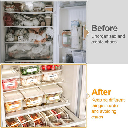 1120 PCS Removable Freezer Labels for Organizing, 1”x3” Frozen Food Labels Stickers, Tear-Resistant No Residue Blank Sticker Labels to Write On, Removable Labels for Food Containers