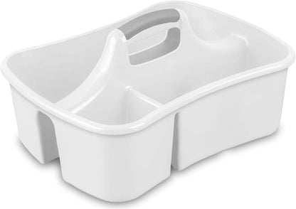 Extra Large 5 Gallon Divided Cleaning Caddy Organizer with Handle | Cleaning Supplies for Housekeeping, Shower Caddy Portable, Shower Caddy Dorm - Cleaning Supplies Organizer 17.7 x 13.2 x 7.7