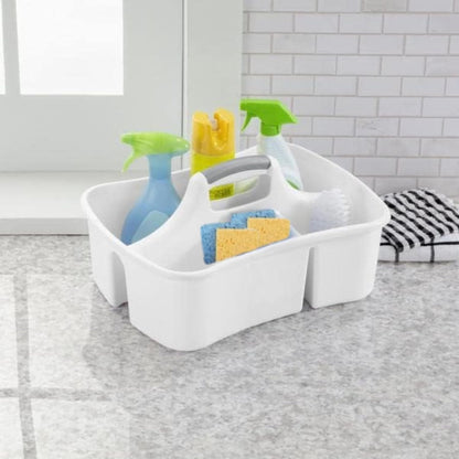 Extra Large 5 Gallon Divided Cleaning Caddy Organizer with Handle | Cleaning Supplies for Housekeeping, Shower Caddy Portable, Shower Caddy Dorm - Cleaning Supplies Organizer 17.7 x 13.2 x 7.7