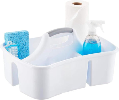 Extra Large 5 Gallon Divided Cleaning Caddy Organizer with Handle | Cleaning Supplies for Housekeeping, Shower Caddy Portable, Shower Caddy Dorm - Cleaning Supplies Organizer 17.7 x 13.2 x 7.7