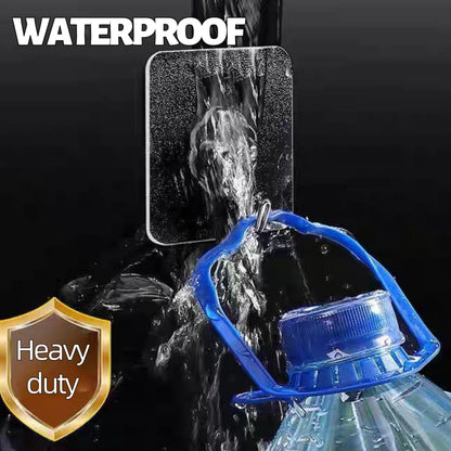 Adhesive Wall Hooks Heavy Duty 50LB Clear Hook 24 Pack for Hanging