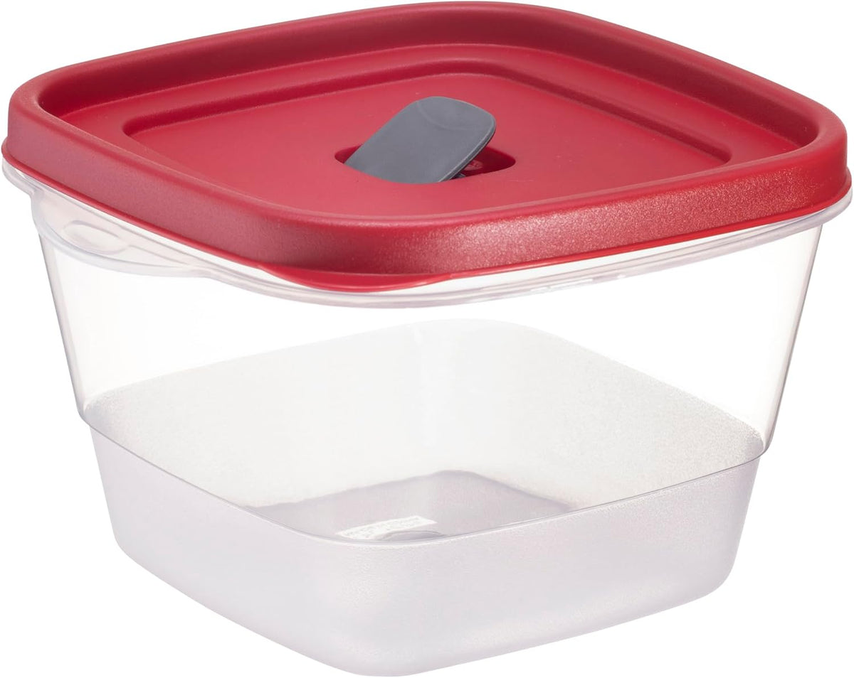 16-Piece BPA-Free Plastic Food Storage Set, Red Vented Lids - Microwave, Dishwasher Safe: Perfect for Meal Prep, Leftovers, and Kitchen Organization