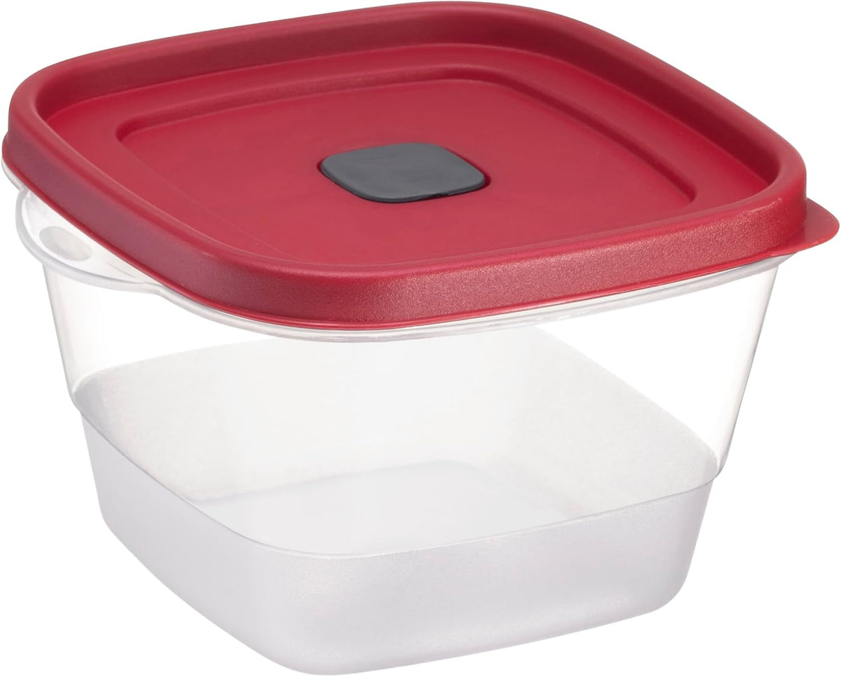 16-Piece BPA-Free Plastic Food Storage Set, Red Vented Lids - Microwave, Dishwasher Safe: Perfect for Meal Prep, Leftovers, and Kitchen Organization