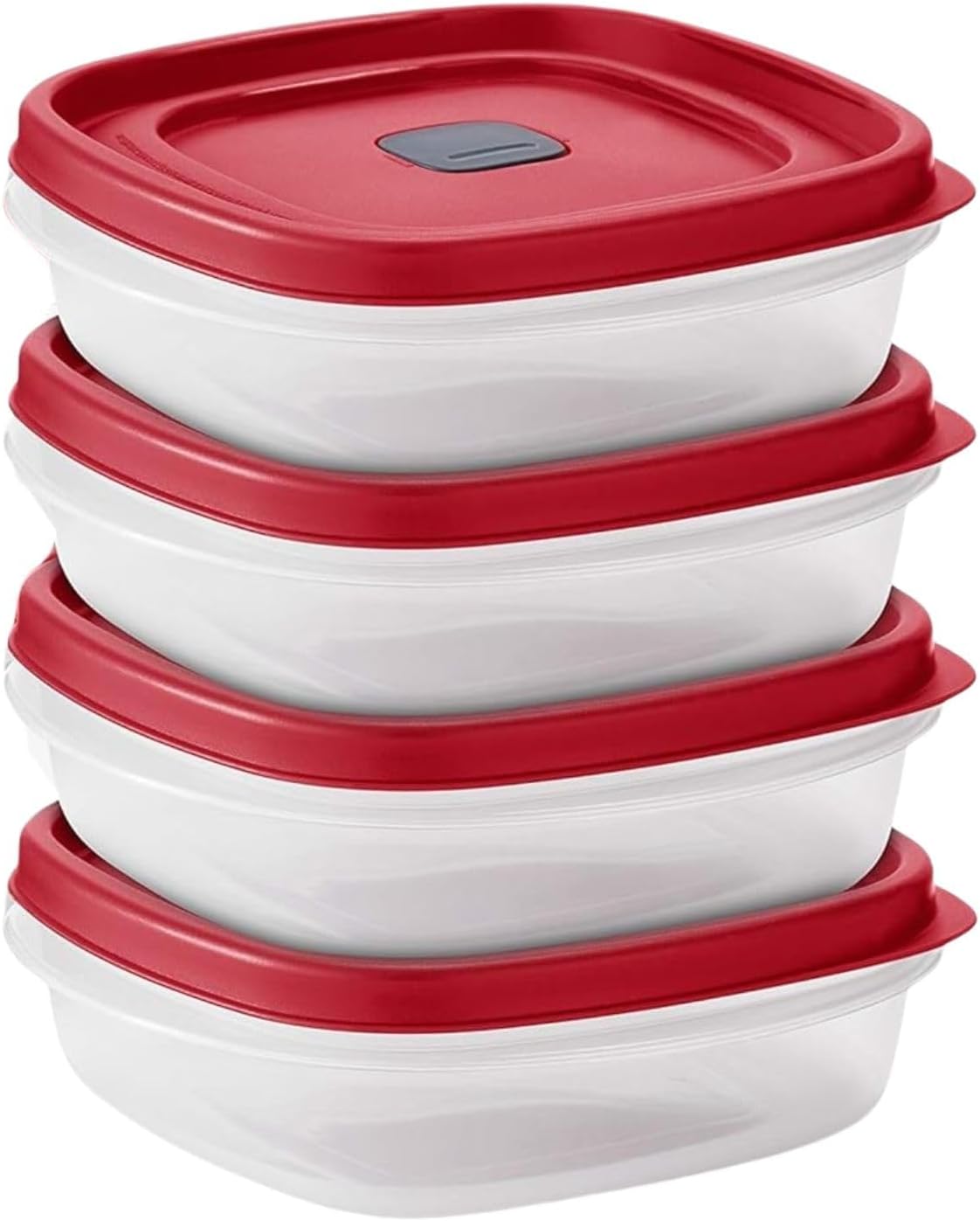 16-Piece BPA-Free Plastic Food Storage Set, Red Vented Lids - Microwave, Dishwasher Safe: Perfect for Meal Prep, Leftovers, and Kitchen Organization
