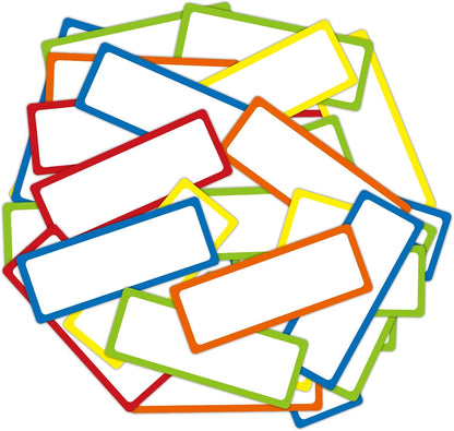 Dry Erase Magnetic Labels 4x2 Inch White, Reusable Magnetic Dry Erase Labels for Classroom Office Whiteboards，Pack of 40