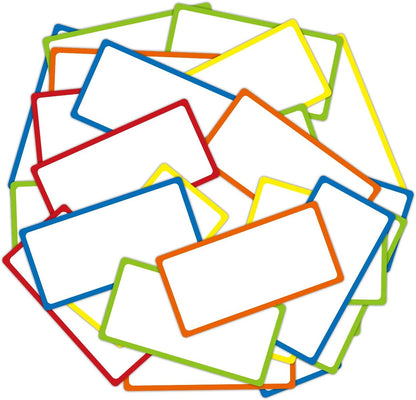 Dry Erase Magnetic Labels 4x2 Inch White, Reusable Magnetic Dry Erase Labels for Classroom Office Whiteboards，Pack of 40