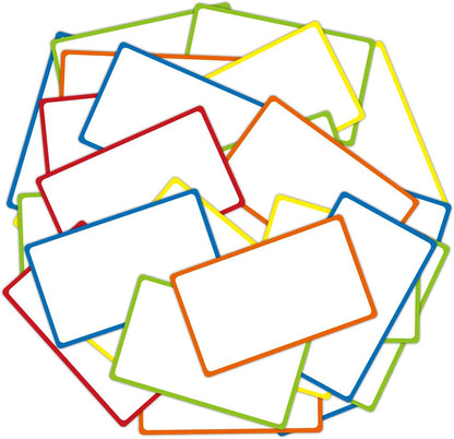 Dry Erase Magnetic Labels 4x2 Inch White, Reusable Magnetic Dry Erase Labels for Classroom Office Whiteboards，Pack of 40