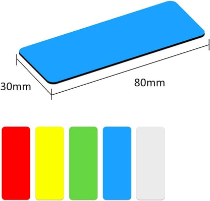 Dry Erase Magnetic Labels 4x2 Inch White, Reusable Magnetic Dry Erase Labels for Classroom Office Whiteboards，Pack of 40