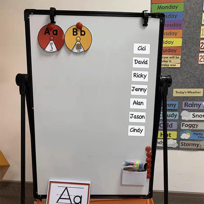 Dry Erase Magnetic Labels 4x2 Inch White, Reusable Magnetic Dry Erase Labels for Classroom Office Whiteboards，Pack of 40