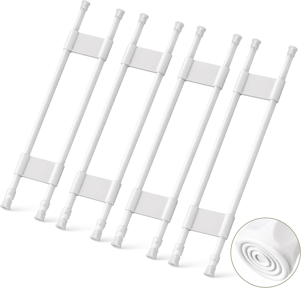4-Pack RV Fridge Bars, Adjustable RV Tension Rods, 19.5-36.7"