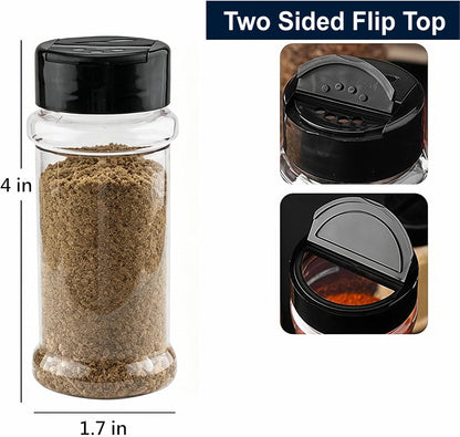 14 Pcs 3 Oz Spice Jars Plastic Seasoning Containers
