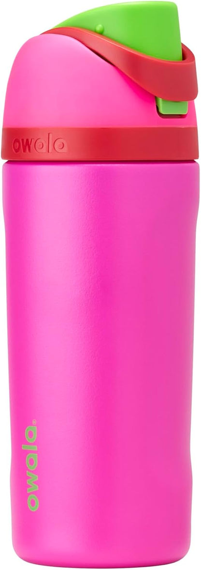 FreeSip Insulated Stainless Steel Water Bottle with Straw for Sports and Travel, BPA-Free, 32oz, Foggy Tide - Colors B