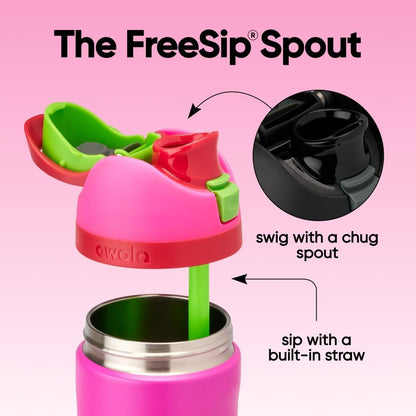 FreeSip Insulated Stainless Steel Water Bottle with Straw for Sports and Travel, BPA-Free, 32oz, Foggy Tide - Colors B