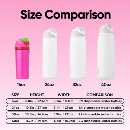 FreeSip Insulated Stainless Steel Water Bottle with Straw for Sports and Travel, BPA-Free, 32oz, Foggy Tide - Colors B