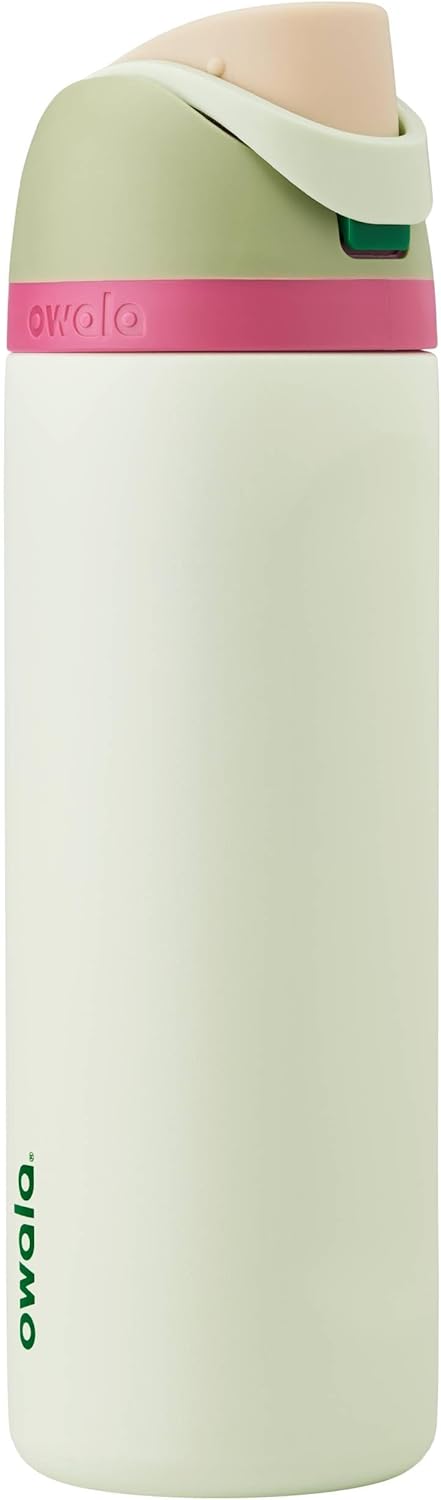 FreeSip Insulated Stainless Steel Water Bottle with Straw for Sports and Travel, BPA-Free, 32oz, Foggy Tide - Colors B