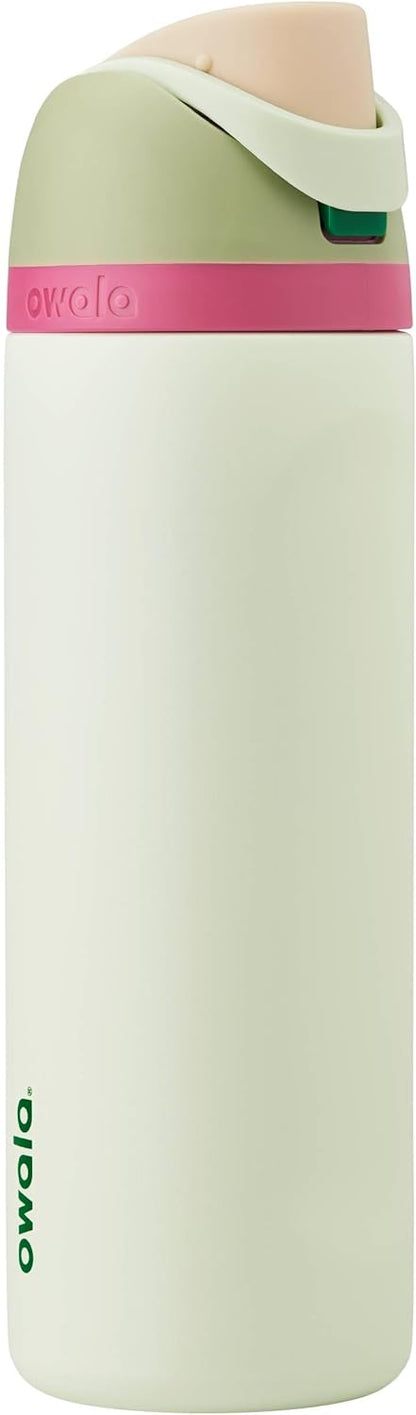 FreeSip Insulated Stainless Steel Water Bottle with Straw for Sports and Travel, BPA-Free, 32oz, Foggy Tide - Colors B