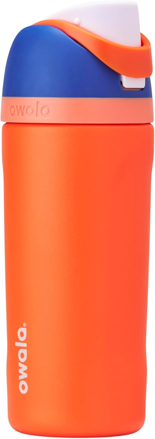 FreeSip Insulated Stainless Steel Water Bottle with Straw for Sports and Travel, BPA-Free, 32oz, Foggy Tide - Colors B