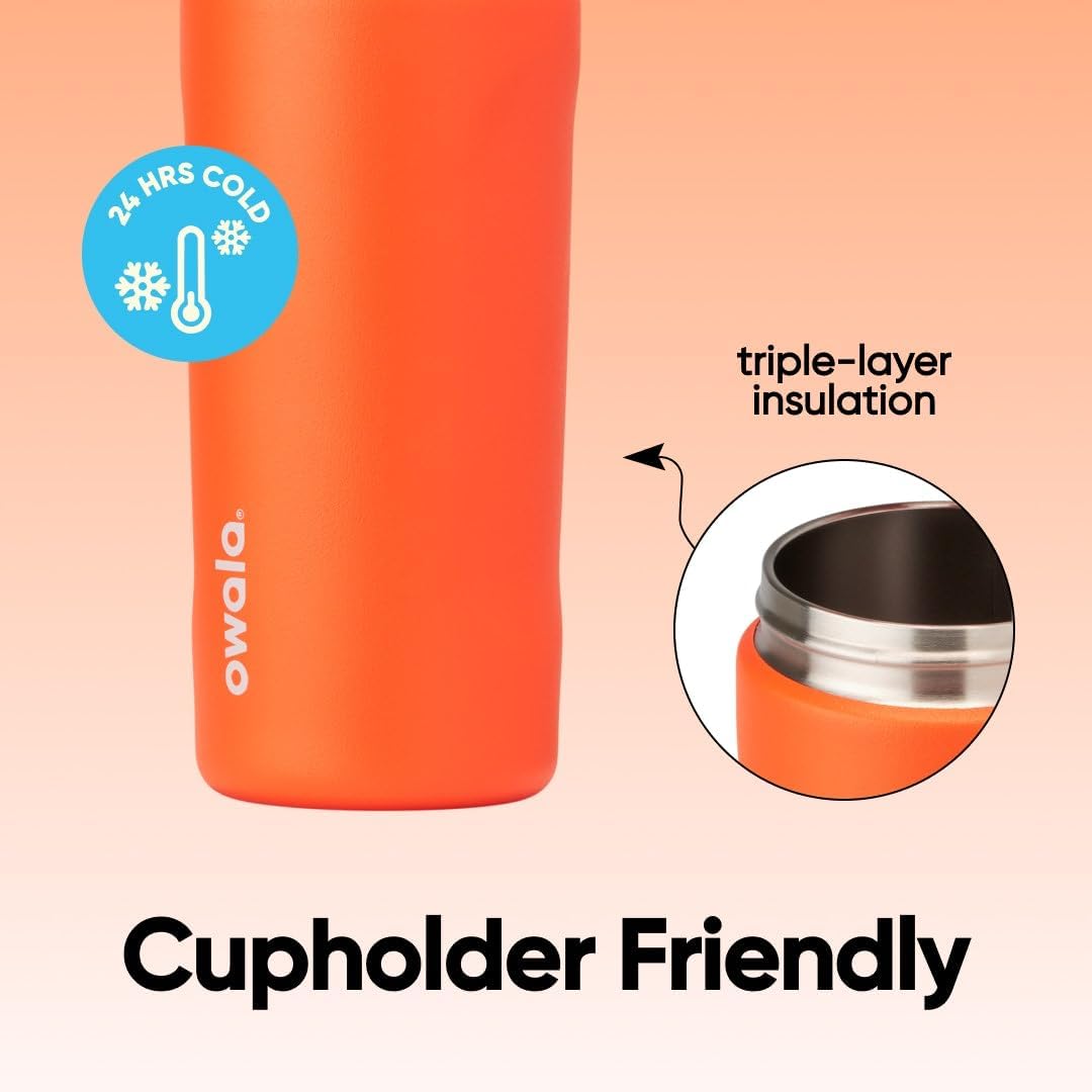 FreeSip Insulated Stainless Steel Water Bottle with Straw for Sports and Travel, BPA-Free, 32oz, Foggy Tide - Colors B