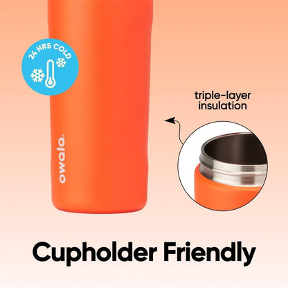 FreeSip Insulated Stainless Steel Water Bottle with Straw for Sports and Travel, BPA-Free, 32oz, Foggy Tide - Colors B