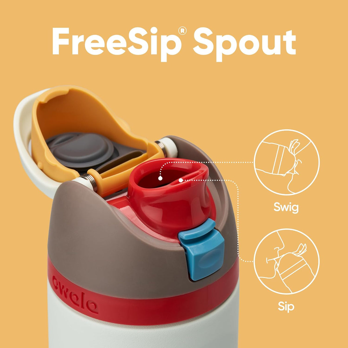 FreeSip Insulated Stainless Steel Water Bottle with Straw for Sports and Travel, BPA-Free, 32oz, Foggy Tide - Colors B