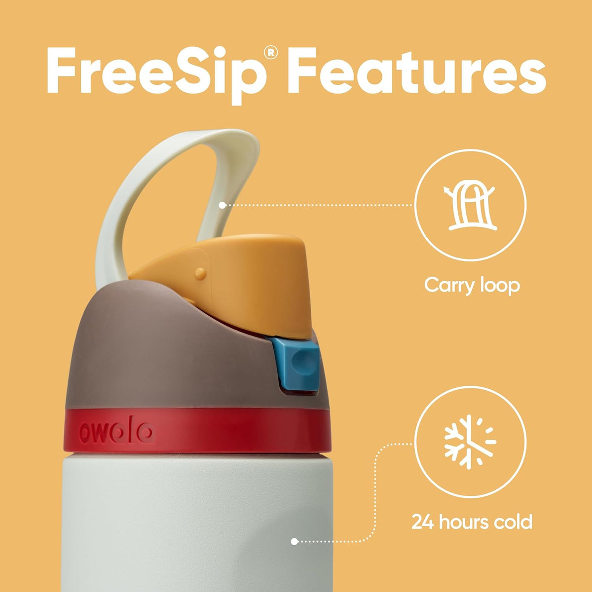 FreeSip Insulated Stainless Steel Water Bottle with Straw for Sports and Travel, BPA-Free, 32oz, Foggy Tide - Colors B