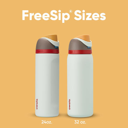 FreeSip Insulated Stainless Steel Water Bottle with Straw for Sports and Travel, BPA-Free, 32oz, Foggy Tide - Colors B