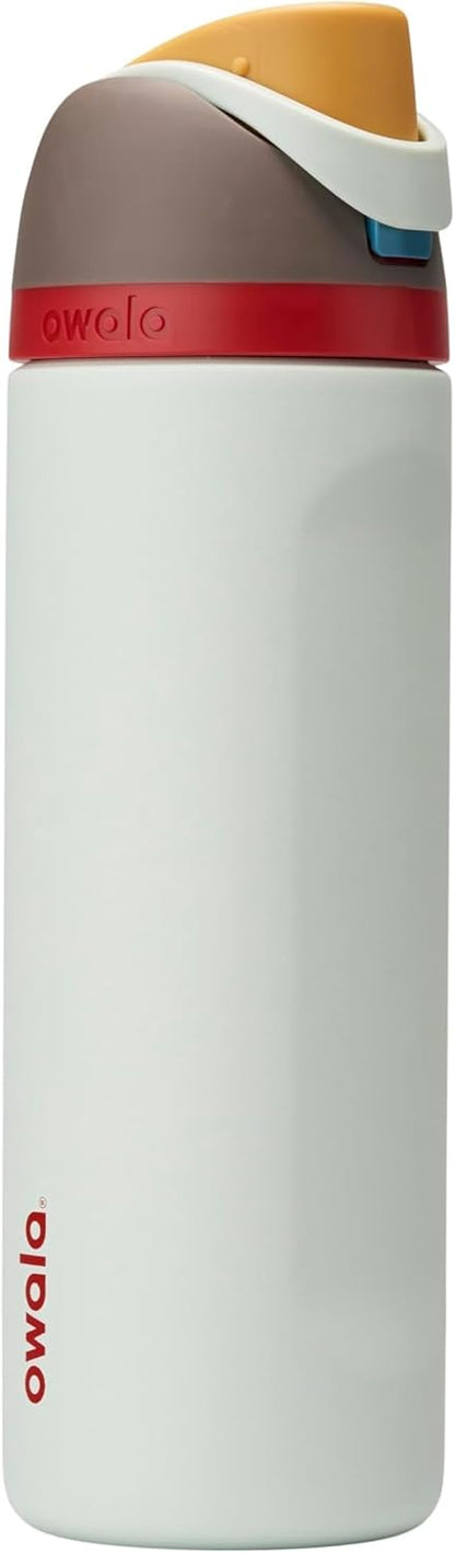 FreeSip Insulated Stainless Steel Water Bottle with Straw for Sports and Travel, BPA-Free, 32oz, Foggy Tide - Colors B