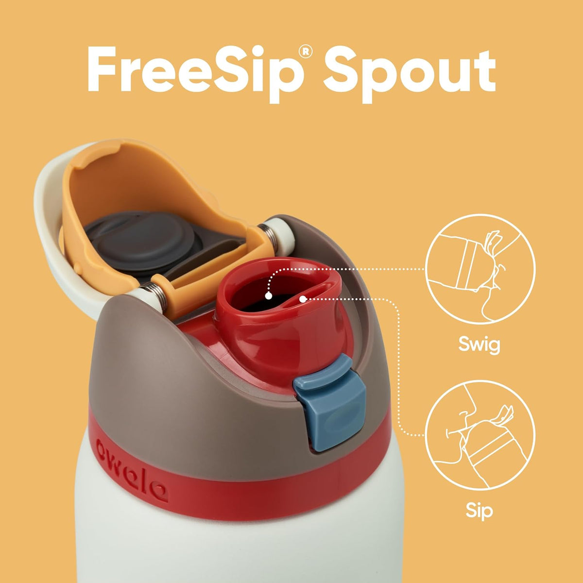 FreeSip Insulated Stainless Steel Water Bottle with Straw for Sports and Travel, BPA-Free, 32oz, Foggy Tide - Colors B