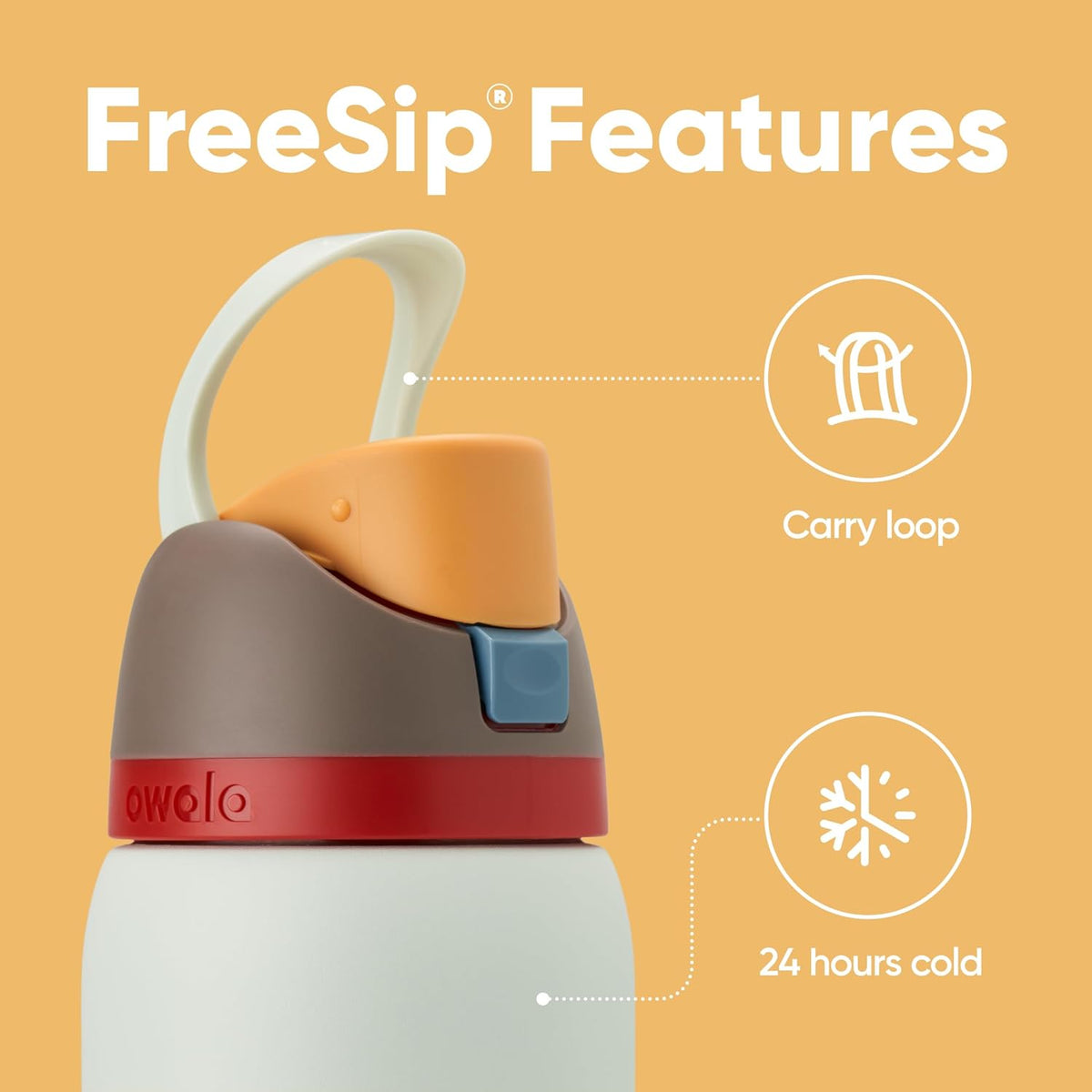 FreeSip Insulated Stainless Steel Water Bottle with Straw for Sports and Travel, BPA-Free, 32oz, Foggy Tide - Colors B