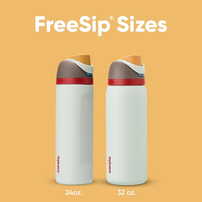 FreeSip Insulated Stainless Steel Water Bottle with Straw for Sports and Travel, BPA-Free, 32oz, Foggy Tide - Colors B