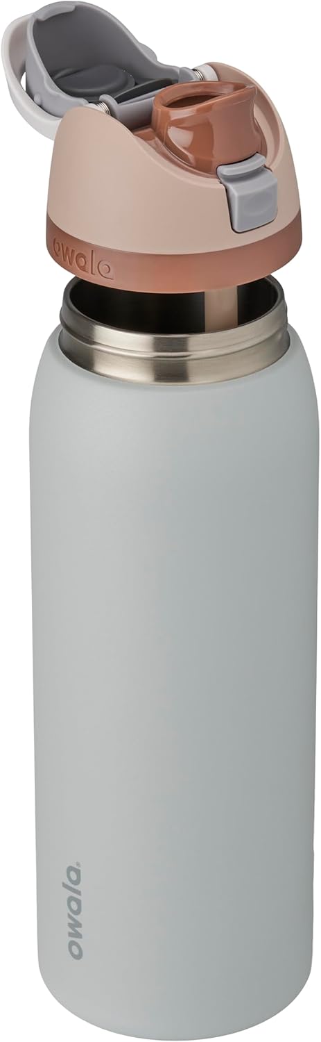FreeSip Insulated Stainless Steel Water Bottle with Straw for Sports and Travel, BPA-Free, 32oz, Foggy Tide - Colors B