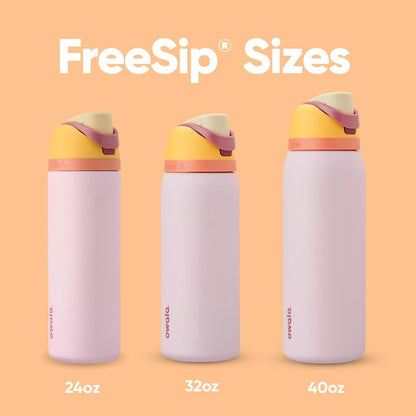 FreeSip Insulated Stainless Steel Water Bottle with Straw for Sports and Travel, BPA-Free, 32oz, Foggy Tide - Colors B