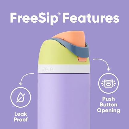 FreeSip Insulated Stainless Steel Water Bottle with Straw for Sports and Travel, BPA-Free, 32oz, Foggy Tide - Colors B