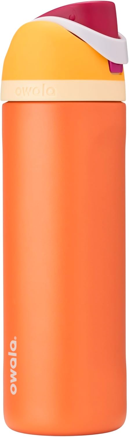 FreeSip Insulated Stainless Steel Water Bottle with Straw for Sports and Travel, BPA-Free, 32oz, Foggy Tide - Colors B