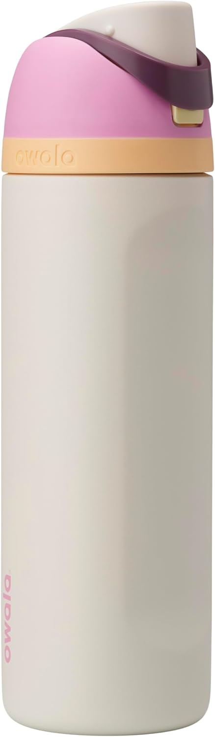 FreeSip Insulated Stainless Steel Water Bottle with Straw for Sports and Travel, BPA-Free, 32oz, Foggy Tide - Colors B