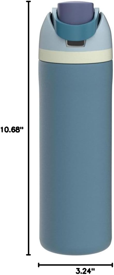 FreeSip Insulated Stainless Steel Water Bottle with Straw for Sports and Travel, BPA-Free, 32oz, Foggy Tide - Colors B