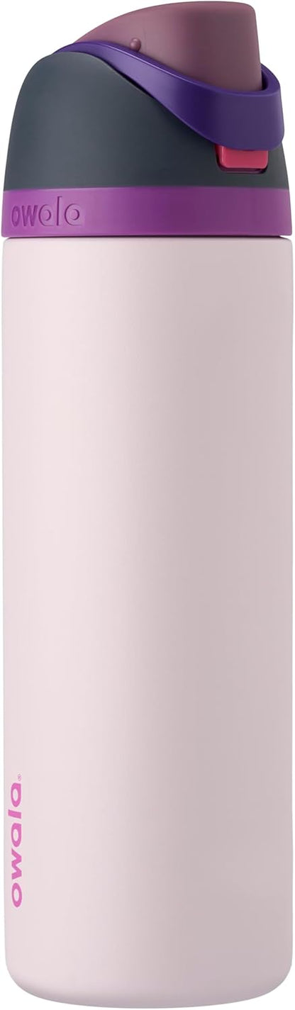 FreeSip Insulated Stainless Steel Water Bottle with Straw for Sports and Travel, BPA-Free, 32oz, Foggy Tide - Colors B