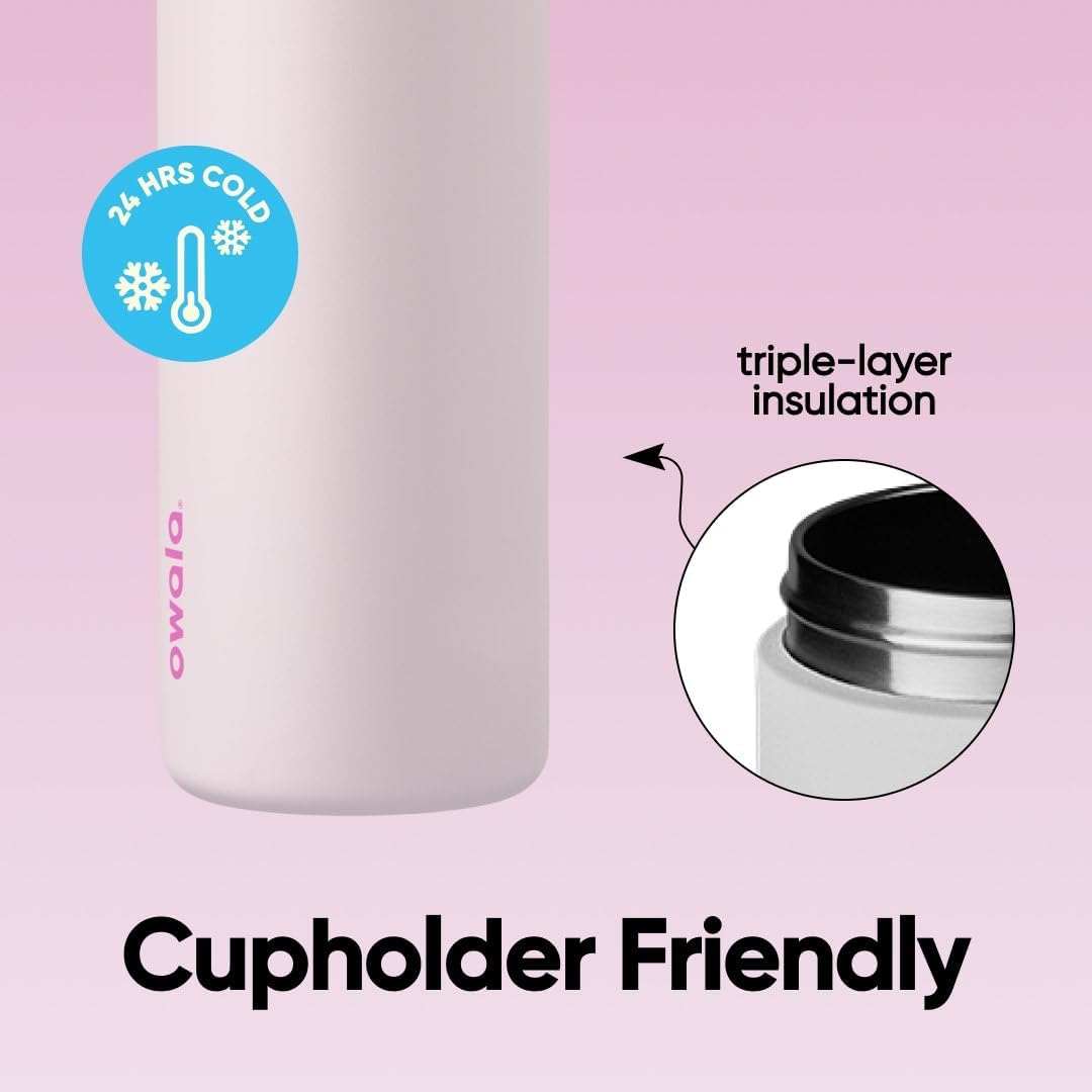 FreeSip Insulated Stainless Steel Water Bottle with Straw for Sports and Travel, BPA-Free, 32oz, Foggy Tide - Colors B