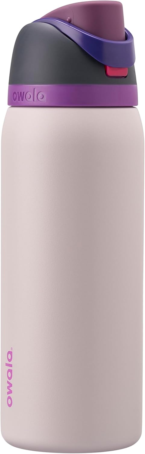 FreeSip Insulated Stainless Steel Water Bottle with Straw for Sports and Travel, BPA-Free, 32oz, Foggy Tide - Colors B