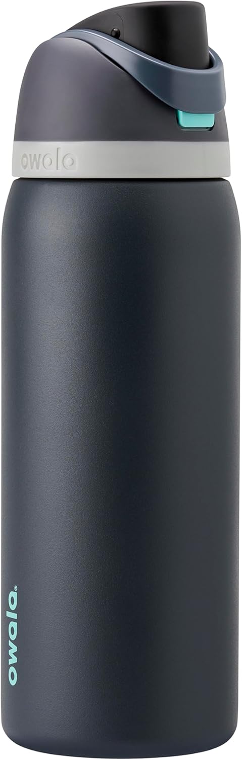 FreeSip Insulated Stainless Steel Water Bottle with Straw for Sports and Travel, BPA-Free, 32oz, Foggy Tide - Colors B