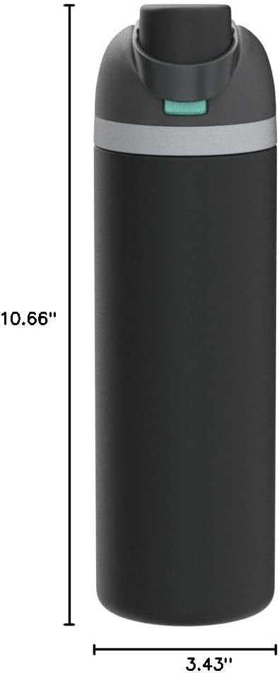 FreeSip Insulated Stainless Steel Water Bottle with Straw for Sports and Travel, BPA-Free, 32oz, Foggy Tide - Colors B