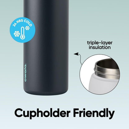 FreeSip Insulated Stainless Steel Water Bottle with Straw for Sports and Travel, BPA-Free, 32oz, Foggy Tide - Colors B