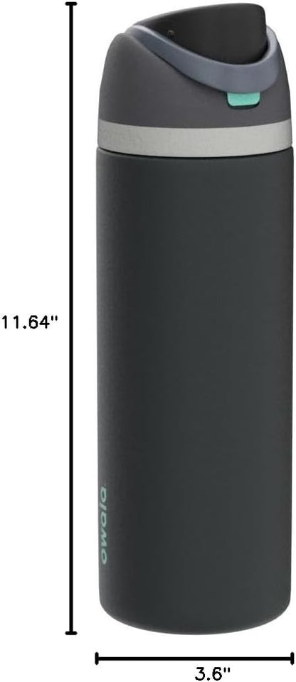 FreeSip Insulated Stainless Steel Water Bottle with Straw for Sports and Travel, BPA-Free, 32oz, Foggy Tide - Colors B