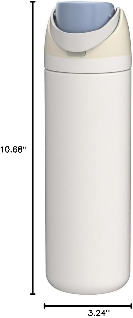 FreeSip Insulated Stainless Steel Water Bottle with Straw for Sports and Travel, BPA-Free, 32oz, Foggy Tide - Colors B