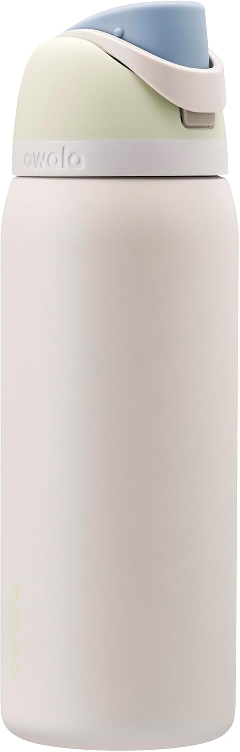 FreeSip Insulated Stainless Steel Water Bottle with Straw for Sports and Travel, BPA-Free, 32oz, Foggy Tide - Colors B