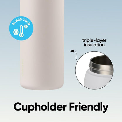 FreeSip Insulated Stainless Steel Water Bottle with Straw for Sports and Travel, BPA-Free, 32oz, Foggy Tide - Colors B