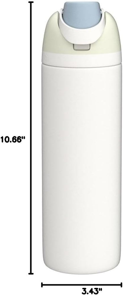 FreeSip Insulated Stainless Steel Water Bottle with Straw for Sports and Travel, BPA-Free, 32oz, Foggy Tide - Colors B