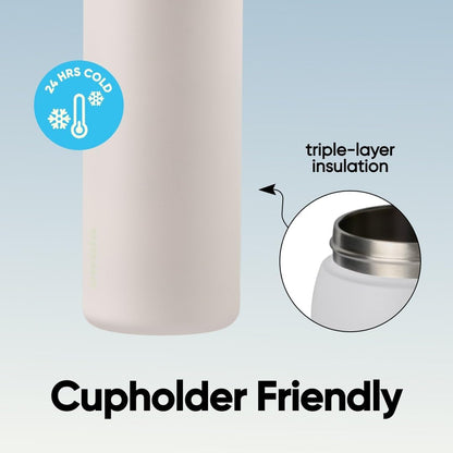 FreeSip Insulated Stainless Steel Water Bottle with Straw for Sports and Travel, BPA-Free, 32oz, Foggy Tide - Colors B