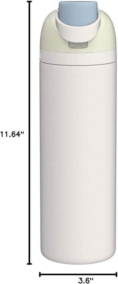 FreeSip Insulated Stainless Steel Water Bottle with Straw for Sports and Travel, BPA-Free, 32oz, Foggy Tide - Colors B