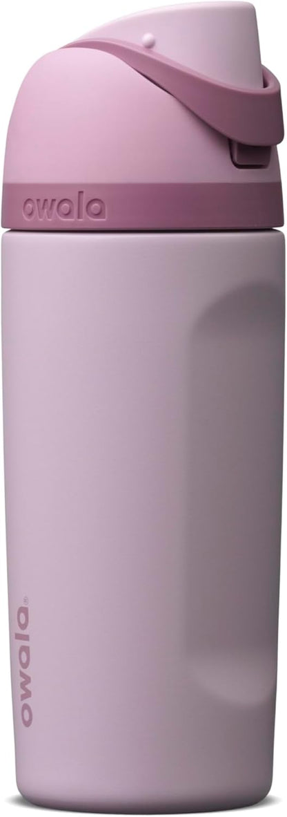 FreeSip Insulated Stainless Steel Water Bottle with Straw for Sports and Travel, BPA-Free, 32oz, Foggy Tide - Colors B